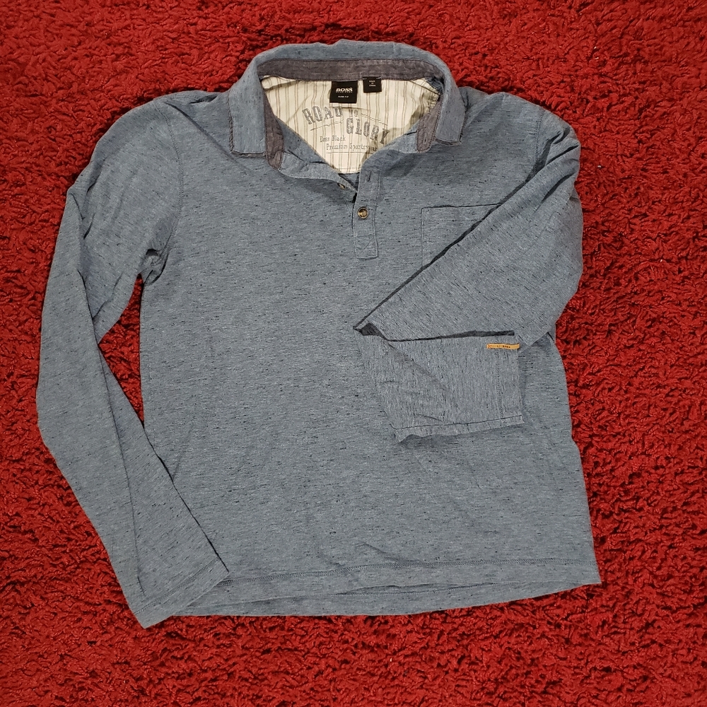Slim Fit Hugo Boss Henley neck